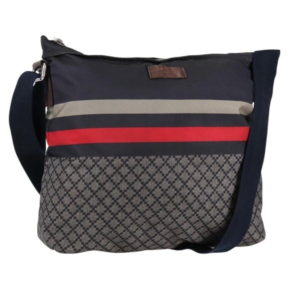 GUCCI Handbags - Authentic GUCCI Shoulder Bag Nylon Navy Silver 270410